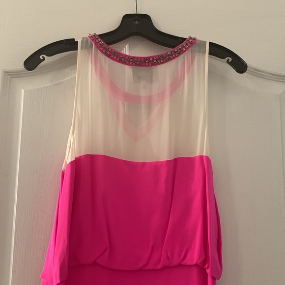 Madison Marcus hot pink dress with jeweled neck - Picture 5 of 5